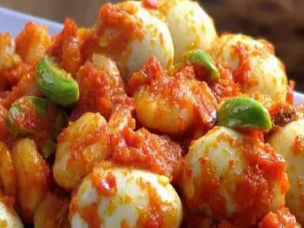 Telur Puyuh Sambal Pete - menu catering RETABA